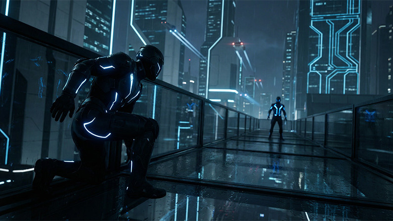 Futuristic Neon Blue
